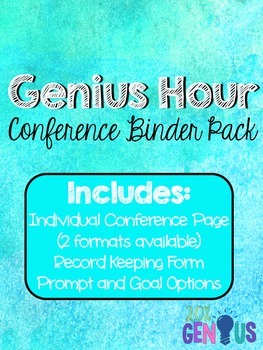 Preview of Conference Binder Pack for Genius Hour