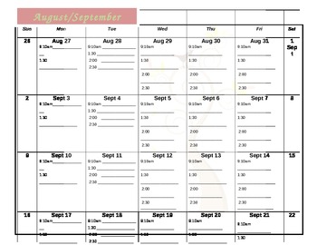 conference calendar with times for parent sign up by adriane majzun