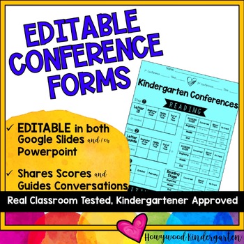 Preview of Conference Forms ... EDITABLE in Google Slides or Powerpoint