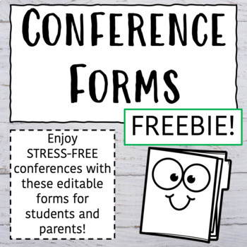 Preview of Conference Forms FREEBIE! | Take the Stress out of Conferences!