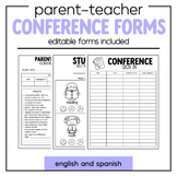 Parent teacher conference forms | reminders | Spanish and English