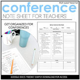 Conference Note Taking Sheet | Google Docs | Freebie