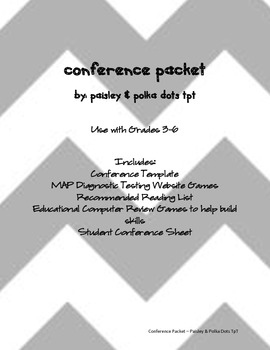 Preview of Conference Packet for Grades 3-6+