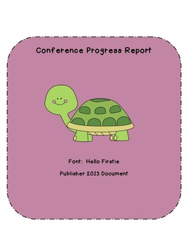 Preview of Conference Progress Report