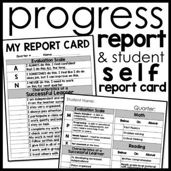 Preview of Conference Progress Report & Student Report Card | FREEBIE