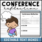 Conference Reflection Worksheet for Student lead Self Reflection