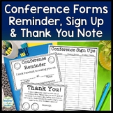 Parent Teacher Conference Reminder Note, Conference Sign U