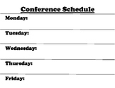 Conference Schedule Chart