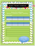 Conference Sheets and Goal Setting Sheets