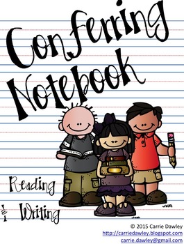Preview of Conferring Notebook - Kid Themed - Editable Forms Included
