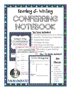 Preview of Conferring Notebook for Reading and Writing Workshop