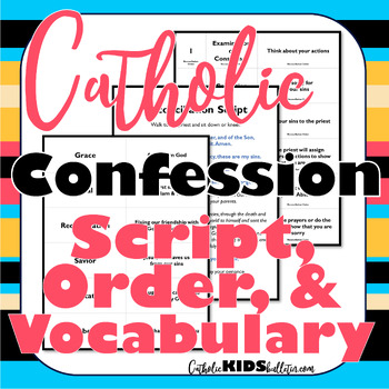 Preview of Confession & Reconciliation: Script, Order Sort, & Vocabulary for the Sacrament