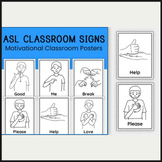 Confetti ASL Classroom Signal Posters