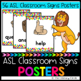 Confetti ASL Classroom Signs Posters / ASL  Hand Signal Posters