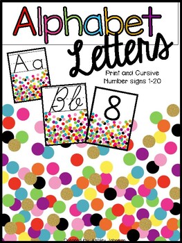 Preview of Confetti Alphabet Letters