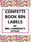 Confetti Book Bin Labels - Numbered - Editable