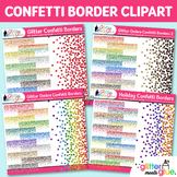 Confetti Border Clipart Bundle: Page Borders & Frames Clip