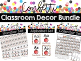 Confetti Calendar, Alphabet Posters, and Number Posters Bundle