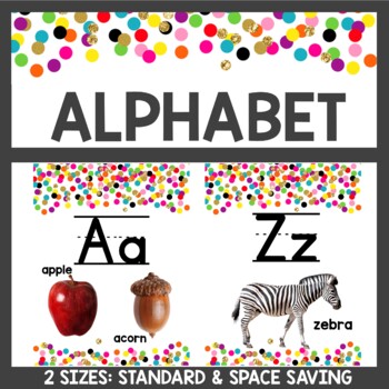Preview of Confetti Classroom Decor Alphabet Posters