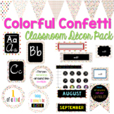 Confetti Classroom Decor Bundle - EDITABLE 
