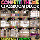 Confetti Classroom Decor Rainbow Dot GROWING BUNDLE | Post