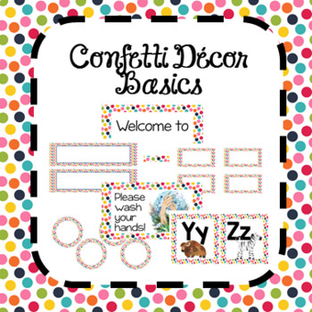 Preview of Confetti Classroom Decor Set