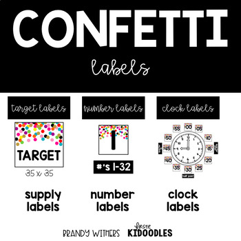Preview of Confetti Decor Labels