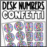 Confetti Desk/Table Numbers | Classroom Seating Organizati