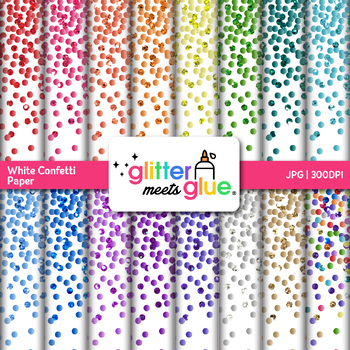 Preview of Confetti Digital Paper Clipart: 16 Party Backgrounds Clip Art, Commercial Use