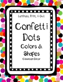 Confetti Dot Themed Color & Shape Posters