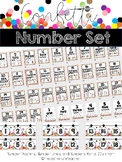 Confetti Number Posters Set