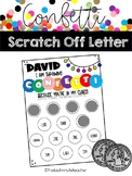 Confetti Scratch Off Student Reveal Letter