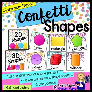 Preview of Confetti Shapes Classroom Decor