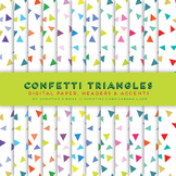 Confetti Triangles Digital Paper, Headers, and Accents Set