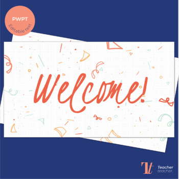 Preview of Confetti Welcome slide (PowerPoint)