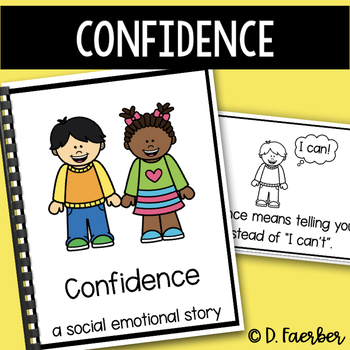 Preview of Confidence Social Emotional Learning Story - Character Education Book