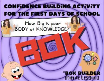 Preview of Confidence Building Activity for the First Days of School: How BIG is Your BOK?
