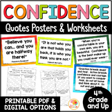 Self Confidence Quotes Posters and Activities: Character T