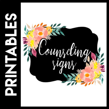 Preview of Counseling Signs Bundle -Where's the..., Confidentiality, Counseling In Progress