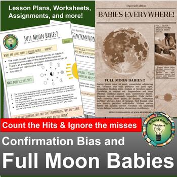 Preview of Confirmation Bias - Full Moon Babies? - Critical Thinking - FREEBIE!