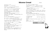Confirmation - Nicene Creed (fill in the blanks)
