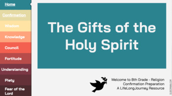 Preview of Confirmation Preparation ~ Gifts of the Holy Spirit Interactive Lesson