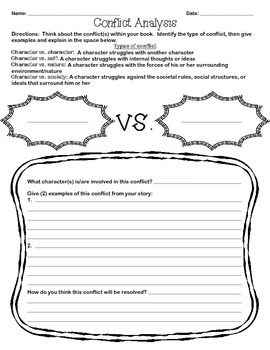 Preview of Conflict Analysis Worksheet