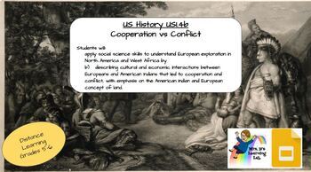 Preview of Conflict/Cooperation w/ American Indians & Explorers USI.4b-Distance Learning