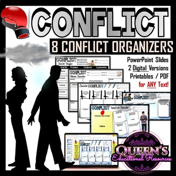 Preview of Types of Conflict Worksheets Conflict Graphic Organizers Conflict Worksheets