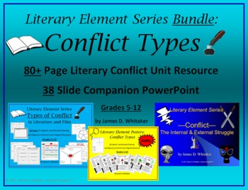 Preview of Conflict Literary Conflict Unit Resources and PowerPoint Bundle