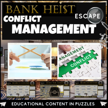 Preview of Conflict Management Social Skills SEL Escape Room