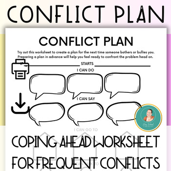 Preview of Conflict Plan, Coping Ahead, Think Sheet Behavior Reflection, Worksheet