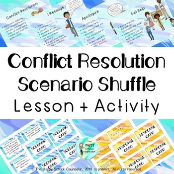 Preview of Conflict Resolution Scenario Shuffle Lesson and Activity