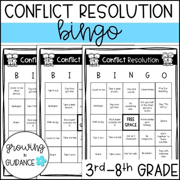 Preview of Conflict Resolution BINGO: 3rd-5th Grade